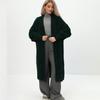 Women's Long Knitted Cardigan Jacket Autumn Winter Loose Faux Mink Fleece Knit Sweater Coat Solid Fleece Open Front Cardigan Coat
