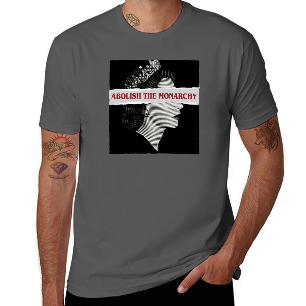 Abolish The Monarchy Tshirt Vintage Print Crew Neck Tee