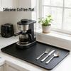 Tappetino in Silicone Antiscivolo per Caffè con Bordo Raccogli Gocce per Isolamento Termico e Drenaggio Acqua