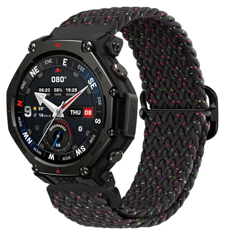 20/22mm Nylon Braided Strap For Amazfit T-Rex3 Pro 44/48mm/Helio Comfortable Band Huawei Watch 5/4 GT6-5-4 Pro 46mm Accessories