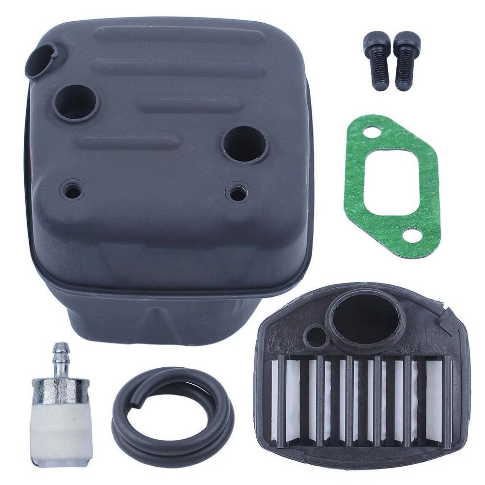Replacement Exhaust Muffler and Filter Kit for 357XP 359 355 357 Chainsaw with Gasket Bolts Fuel Line and Air Filter