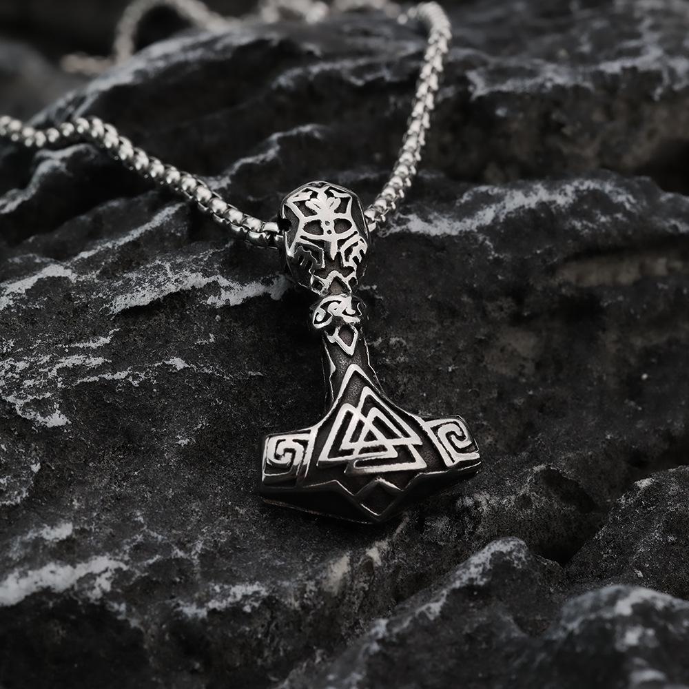Nordic Viking Retro Punk Triangle Anchor Pendant Accessory