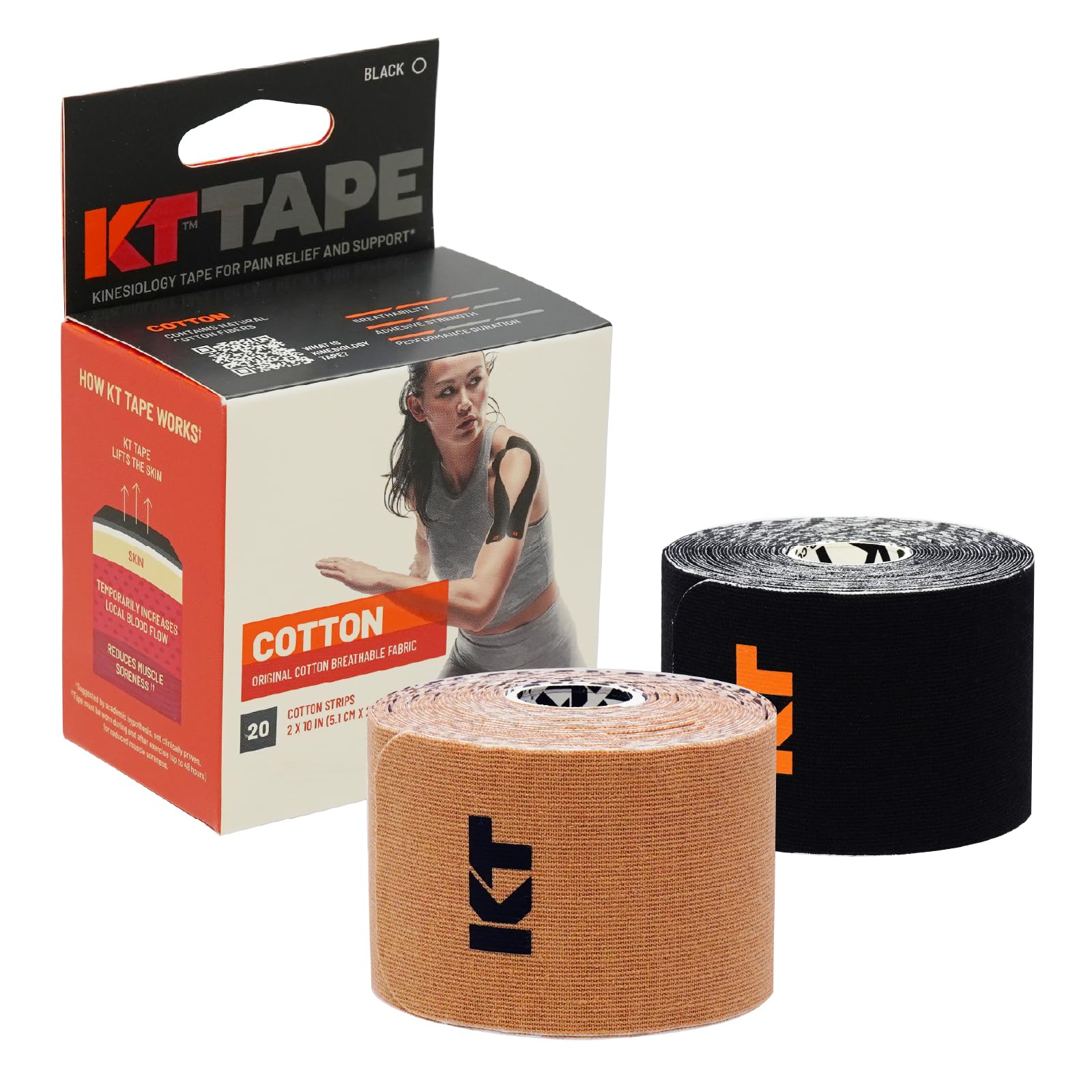 

Кинезиологическая лента KT Tape KTCT20 KT Cotton 20 бежевый 20 штук Не требуются ножницы Нелегко оторвать Устойчив к поту и воде Прочный клей Нежный на ощупь