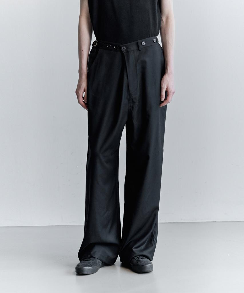 KIRYU Wrap Slacks_Black