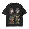 Resident Evil 4 Leon & Ashley Protective Scene Vintage Washed Game T-Shirt, Unisex Survival Horror Game Fan Streetwear Tee, 100% Cotton Casual