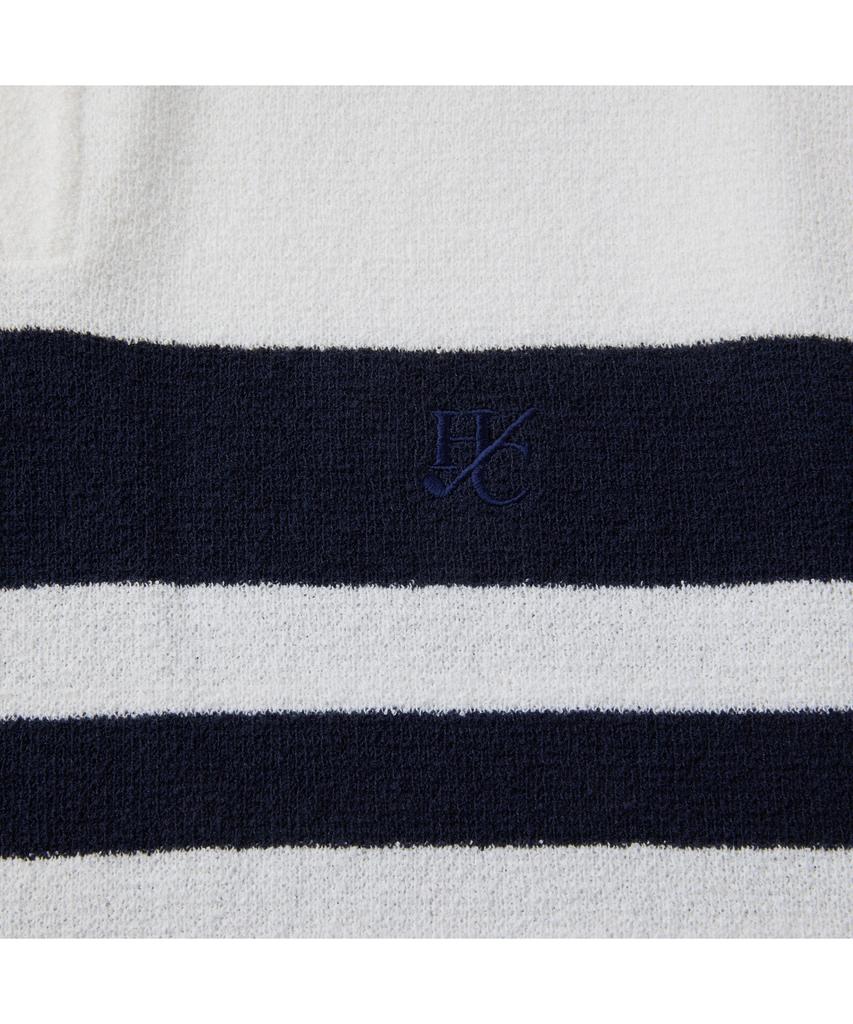 Henlikoteun [British Sporting Club] Color Matching Short-Sleeves Polo Knit Abwam26741Nyx