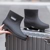 Fashion British Short Women's Rain Boots Non-slip Women's Low Tube Rain Shoes Outdoor Wading Rubber Shoes Mother Water Writing Kitchen Shoes
