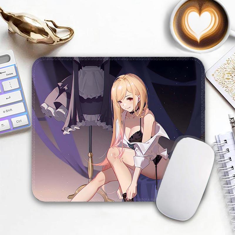 HD Standard Mouse Pad My Dress-Up Darling Small Mousemat Kitagawa Marin Gamer MousePads Edge Stitched Non-Slip Travel Mouse mat