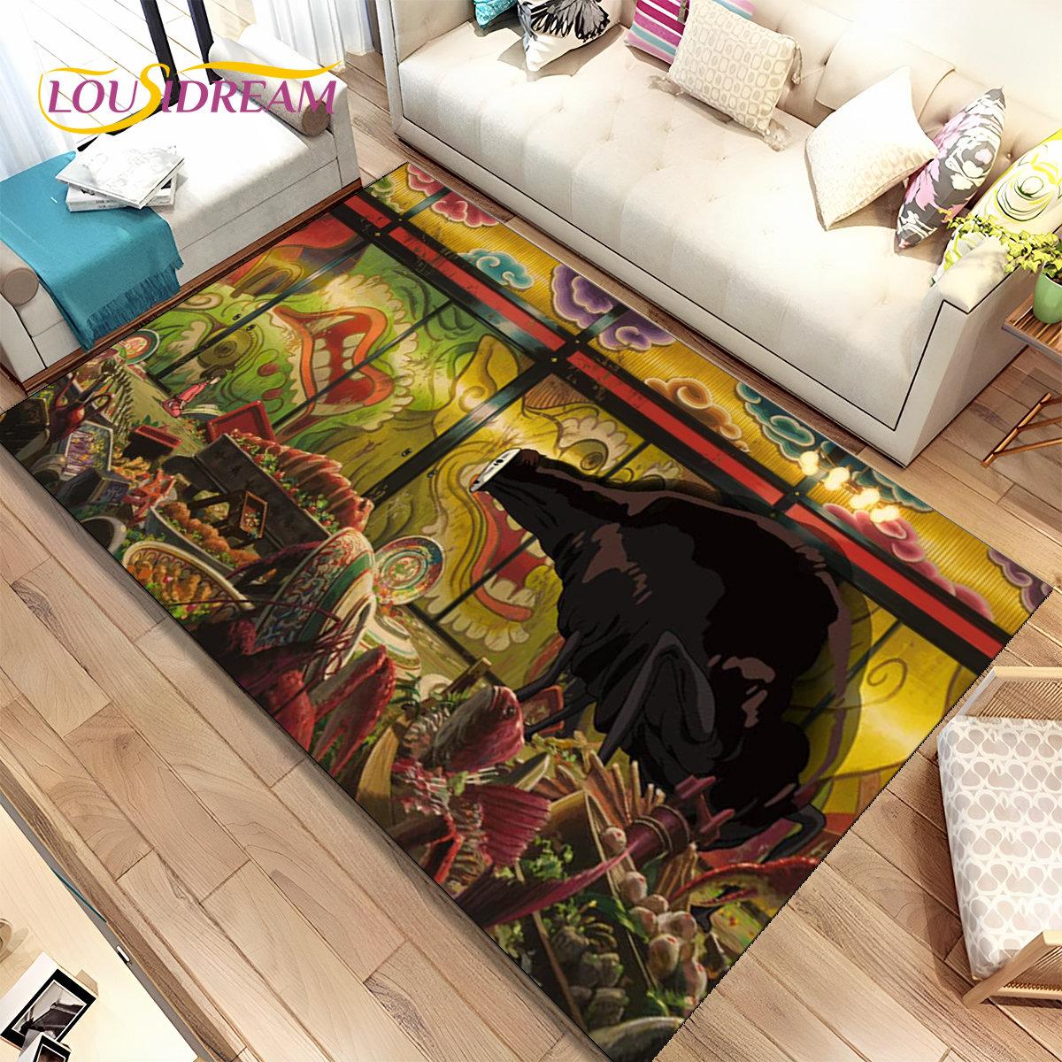 

Spirited Away Cartoon Anime Area Rug,Carpet Rug for Living Room Bedroom Sofa Doormat Decoration,kids Play Non-slip Floor Mat 3D 40x60cm(15x23in)