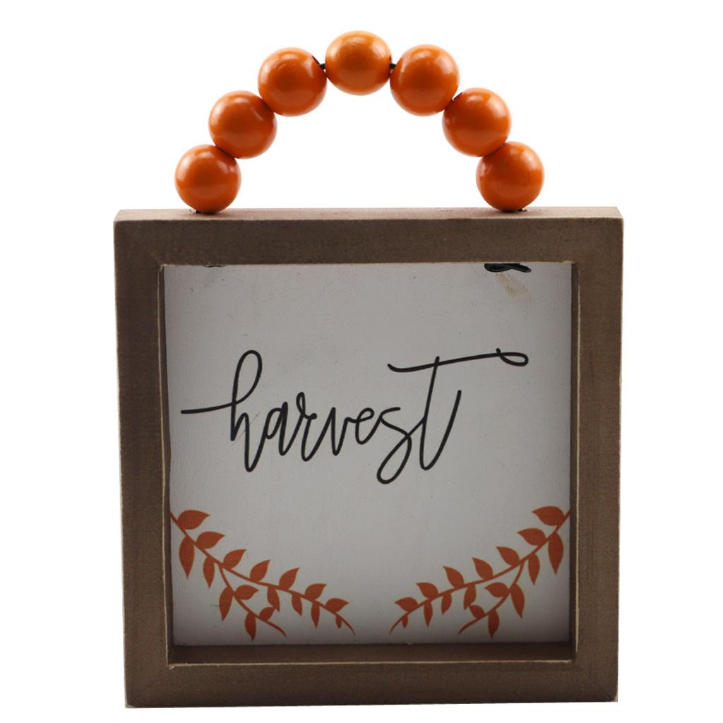 

Autumn Harvest Blessing Beaded Wooden Wall Hanging