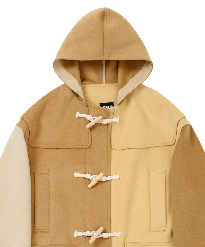 Ajobyajo Oversized Wool Mixed Duffle Coat [Beige]