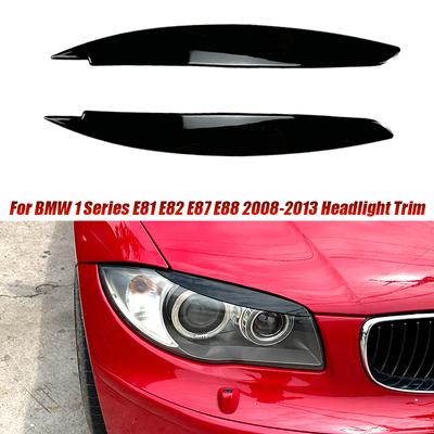 For BMW Accessories 1 Series E81 E82 E87 E88 2008-2013 Car Headlight Lamp Eyebrows Eyelids Cover Trim Parts