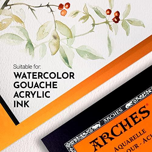 Arches Aquarellpapierblock, 300g, Grobe Körnung, 26x36cm, 12 Blatt (1795103)