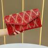 Pochette da Sera Transfrontaliera con Decorazioni in Cristallo e Catena per Eventi Formali