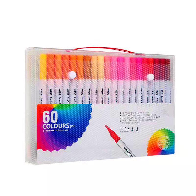 Children's Double-ended Washable Watercolor Pens with Soft Tips