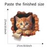 Peek-a-Boo Cartoon Cat Background Wall Sticker for Bedroom Living Room Hallway Self-Adhesive Removable Decal