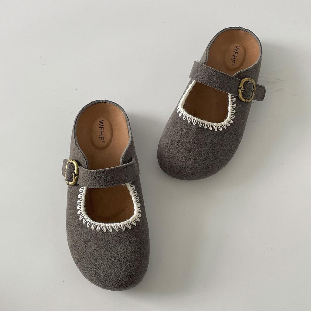 Internet celebrity explosion red retro thick bottom bag head drag women summer wear 2025 new French versatile Birkencool slippers