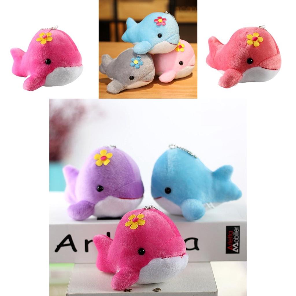 Cute Dolphin Plush Toy Whale Pendant Mini Doll For Company Events Soft Stuffed Animal Gift With Logo
