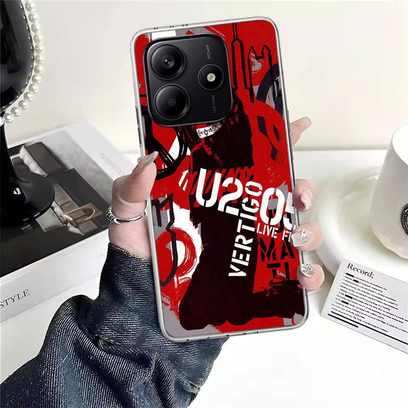 Band U-U2 Rock Soft Phone Case For Xiaomi Redmi Note 15 14 14S 13 12 Pro Plus 12S 11 11S 11E 10 10S 11T 5G Fundas Coque Redmi No