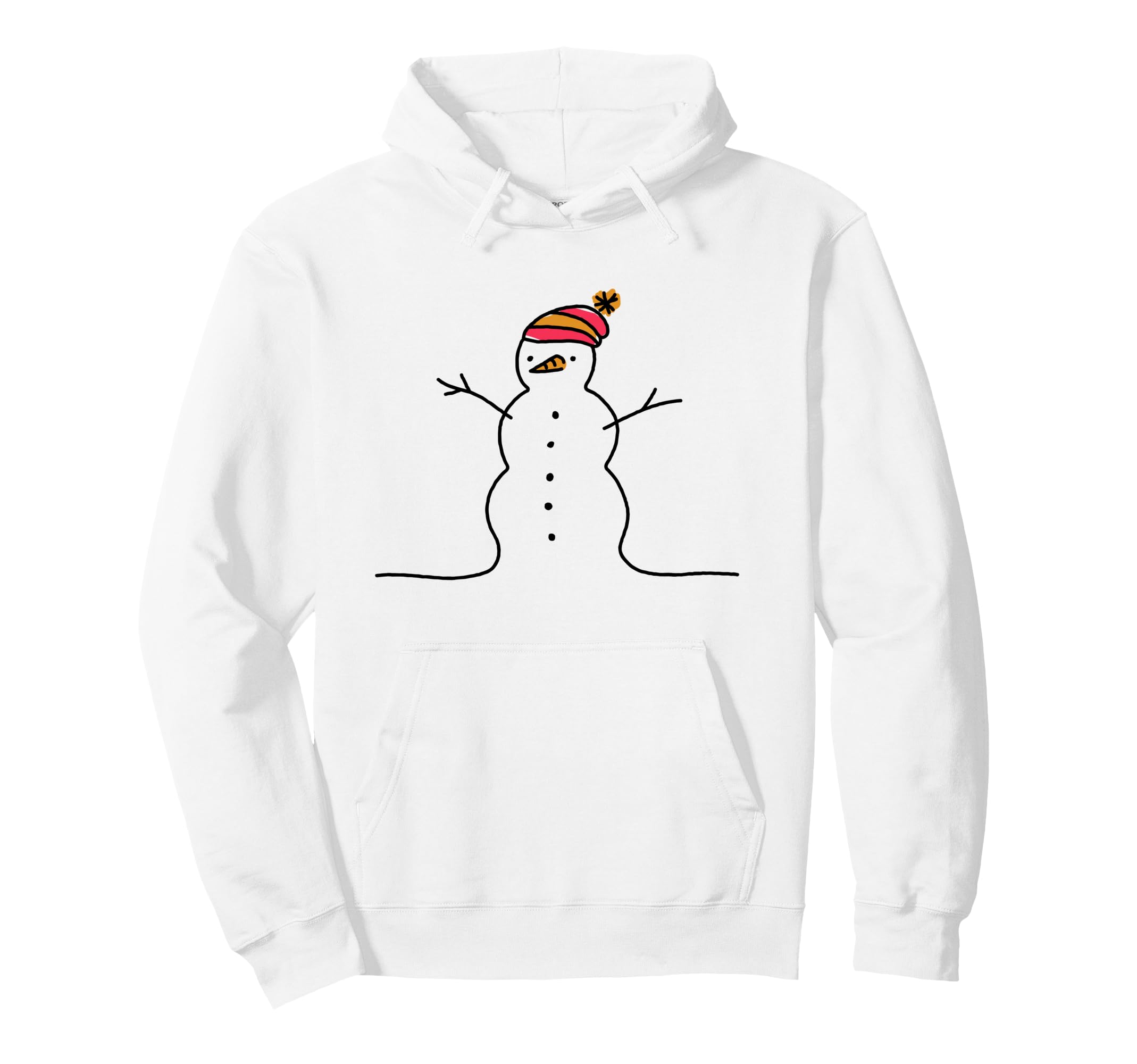 

Cute Snowman Drawing Winter Christmas Hoodie чёрный