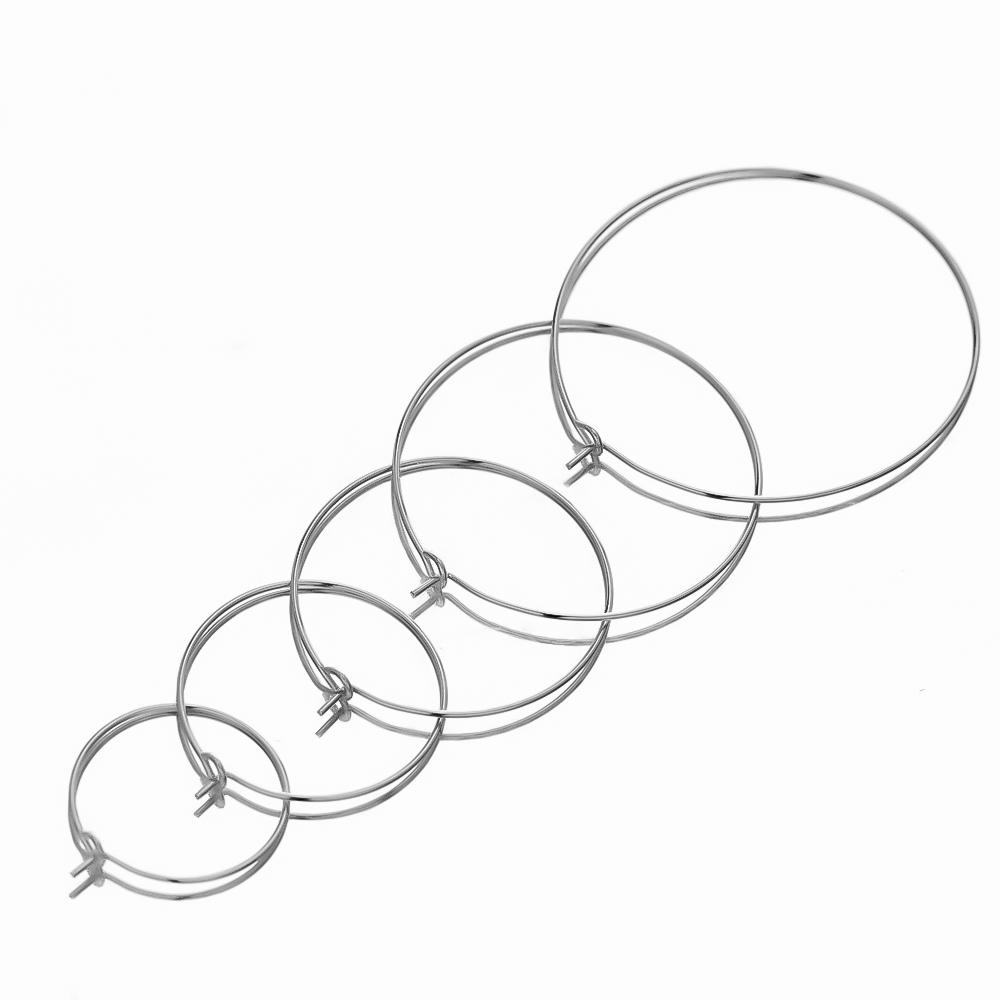 

20pcs Stainless Steel 20mm 30mm Gold color Big Circle Wire Hoop Loop Earrings DIY Dangle Drop Earring Jewelry Making Accessories 20mm