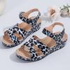Platform Sandals Summer Fashion Women Wedges Retro Leopard Print Outdoor Casual Beach Peep Toe Sandalias Mujer Plus Size 35-44