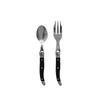 JANGNERON Black Teaspoon & Teafork Set