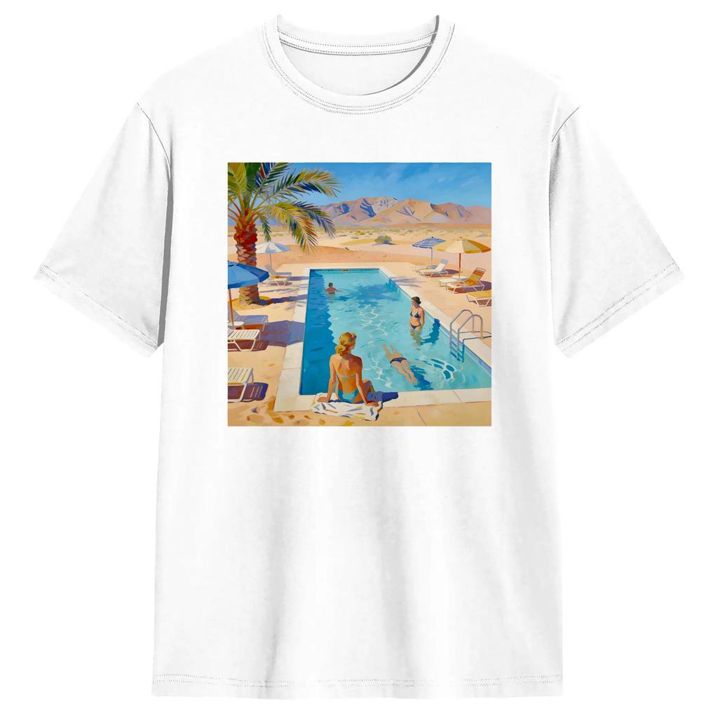 Casual TShirt Summer David Hockney Fashion TShirts Cotton Tee Shirt For Unisex Y2k Retro Pattern Short Sleeve Tees