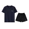 Summer Mens Short Sleeve Comfortable Breathable Skin-Friendly Sweat-Wicking Simple Fashion Versatile Casual Sports Suit ATSW821-3+YATV113-1