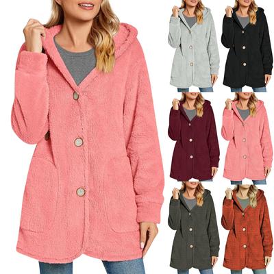 Dames Casual Mode Effen Kleur Rits Lange Mouw Hoodie Sweatshirt Jas