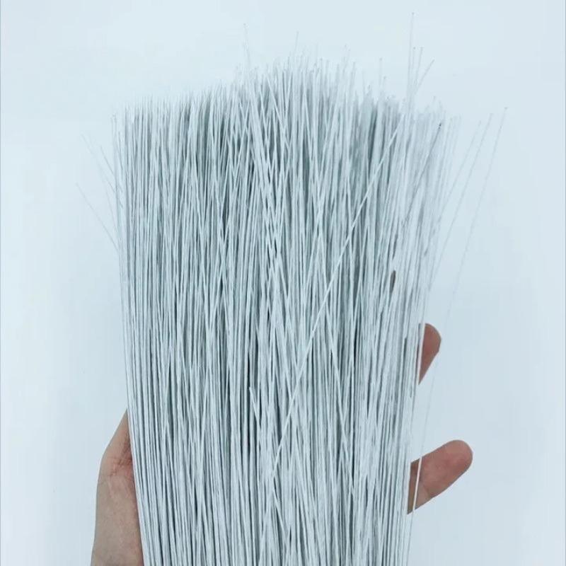 100 Pezzi Filo Floreale Alta Qualità Rivestito in Carta Rami Artificiali Filo di Ferro per Fai da Te/accessorio Fiore in nylon Verde Bianco