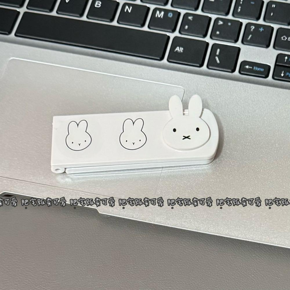 New Style Cute Miffy Rabbit 2-in-1 Folding Mirror Comb Student Portable Folding Mirror Kawaii Cartoon Handheld Daily Travel Gift