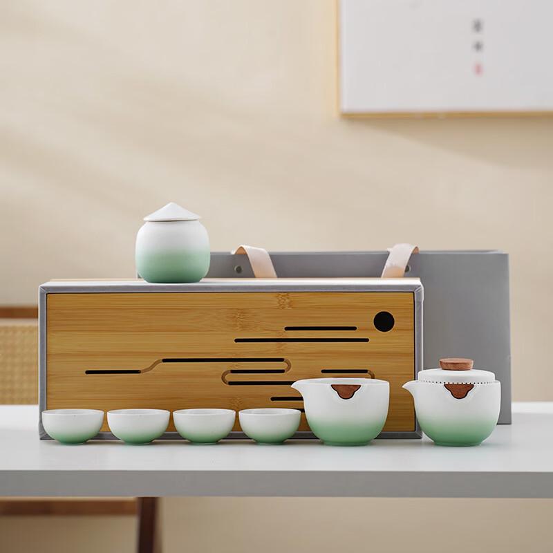 Zhuijia Only This Green Ceramic Tea Set