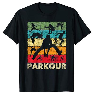 Parkour Lover Freerunner Freerunning Jumping T Shirts Cotton Birthday Gifts Mens Clothing Fashion Casual Loose Oversized T Shirt