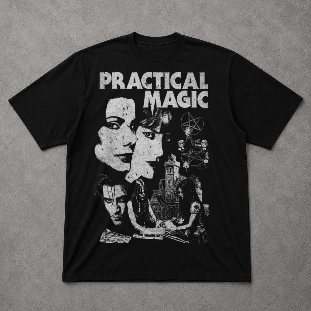 Practical Magic Horror Tee, Witchy Halloween Graphic Shirt, Vintage Gothic Spooky T Shirt, Mystic Aesthetic Tee