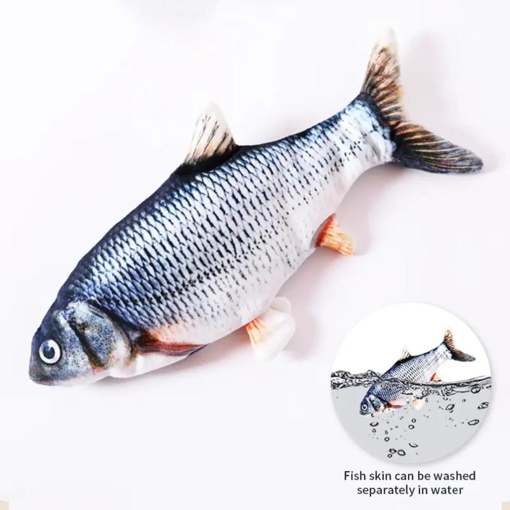 Cat Dog Toy Fish Electric Floppy Simulation Fish Interactive Training Teeth Grinding Pet Chew Toys