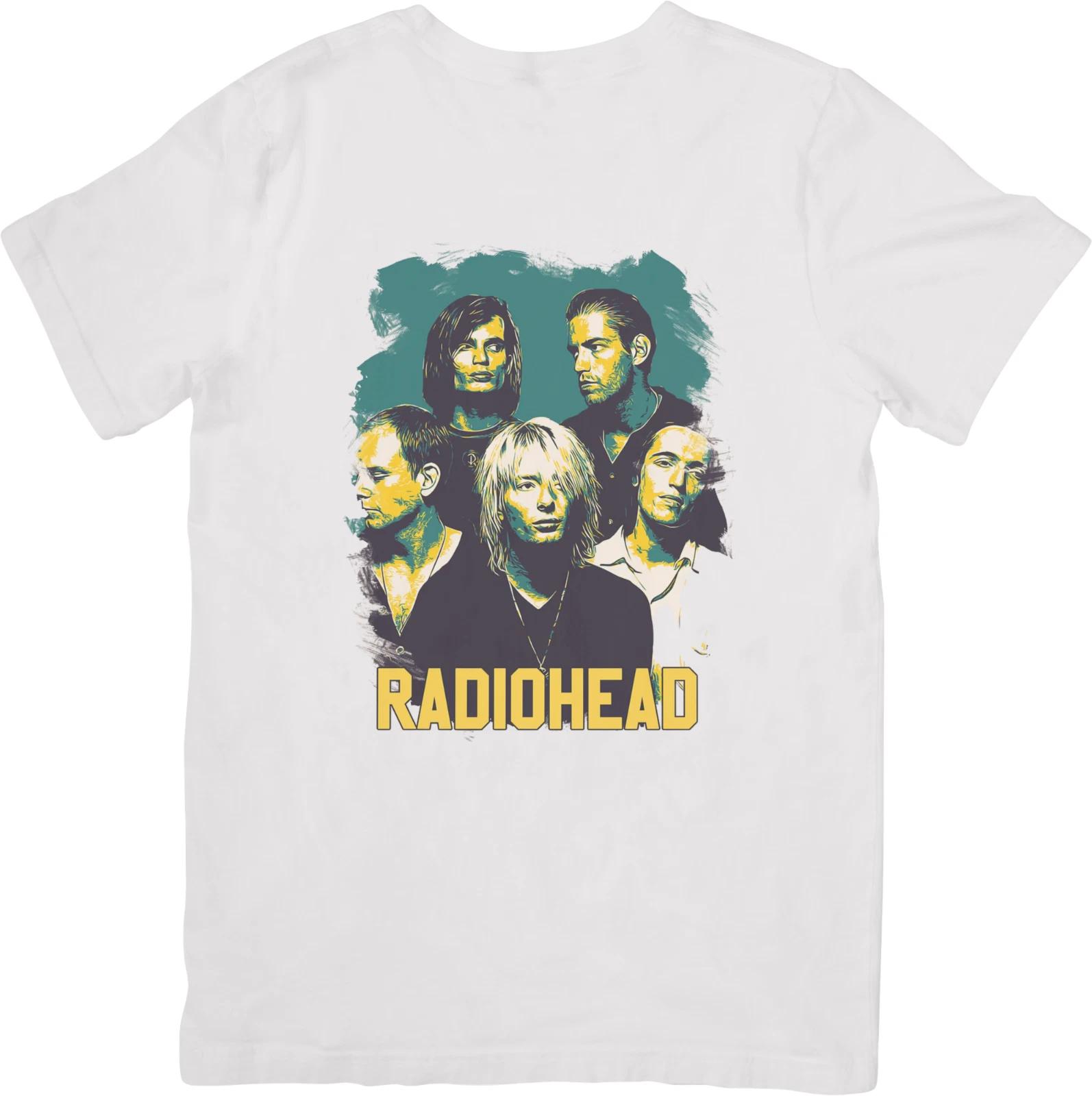 

Музыка Radiohead Унисекс посадка подходит для мужчин и женщин Качественная хлопковая футболка M