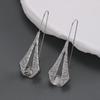 Fashion Simple Exaggerated Metallic Feel Hollow Geometric Irregular Twisted Earrings For Women