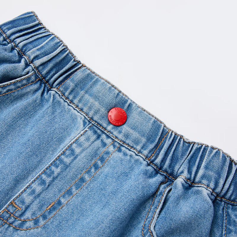 PawinPaw Girls' Cartoon Bear Denim A-Line Skirt