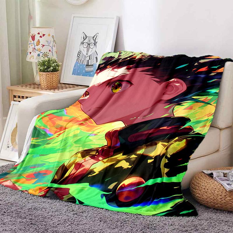HXH Hunter X Hunter GON FREECSS Killua Zoldyck Cartoon Anime Flannel Blanket,Soft Throw Blanket for Home Bedroom Bed Sofa Gift