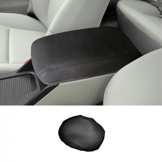 Black Leather Car Center Armrest Lid Box Cover For Honda Civic 9th 2012-2015