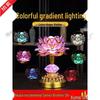 Long-Life Seven-Color Guanyin Lotus Plug-in Buddha Offering Lamp