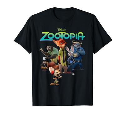 Disney Zootopia Character Group Logo T-Shirt