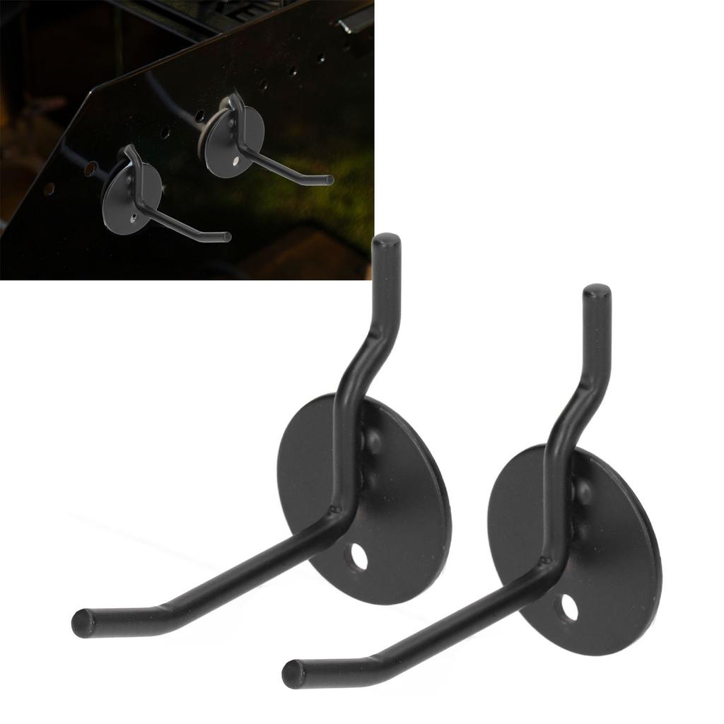 2PCS Pegboard Hole Hooks Metal Peg Wall Shelf Display Hook for Outdoor Camping Barbecue