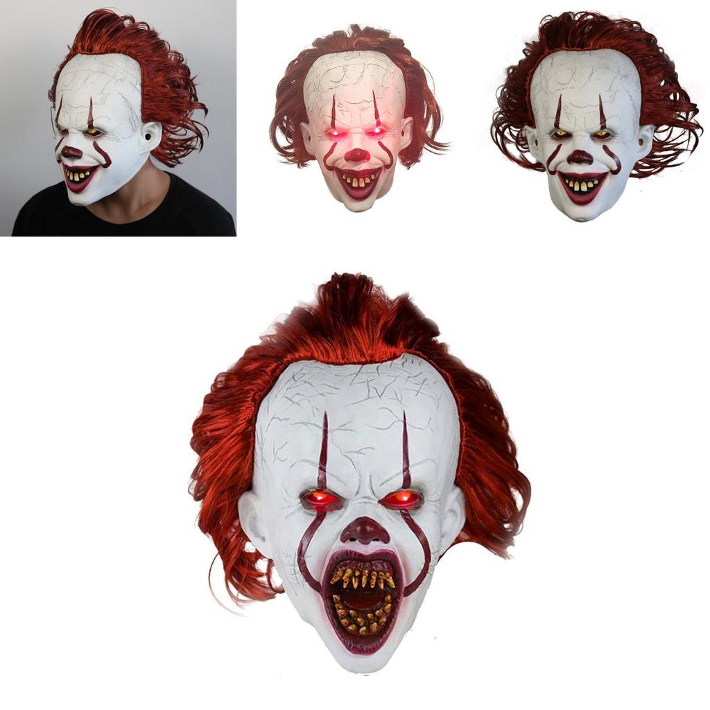 Máscara aterradora de Stephen King para Halloween, disfraz de Joker para hombre, cosplay