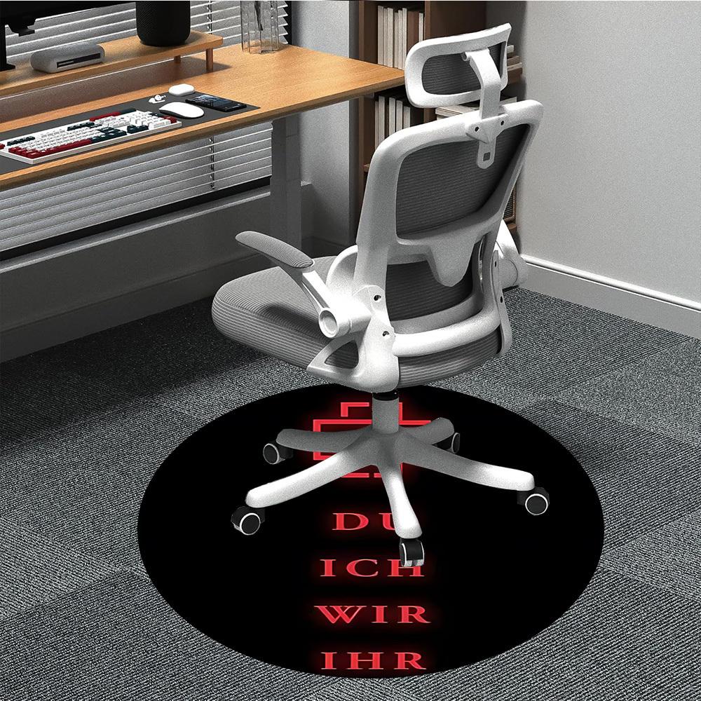 

1PC Rammstein Office Round Rug, Non-slip, Soft and Durable Office Rug for Interior Decoration, Perfect for Office yy250915060 80cm by 80cm