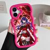 HSR Acheron Wavy Edge TPU Mobile Phone Case for iPhone 17 16 15 14 13 12 11 Air Pro Max Plus Colorful Cover