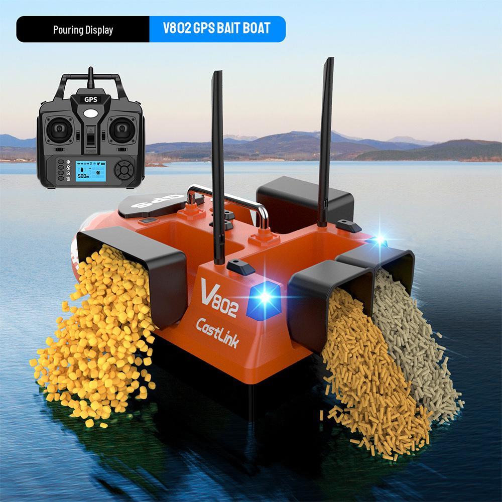 Smart Electric Remote Control Bait Boat with Automatic Return and Dispenser for Outdoor Fishing