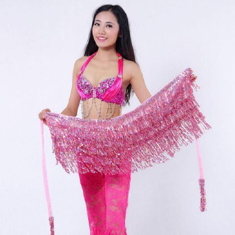 Sequin Tassel Waist Chain Hip Scarf for Belly Dance Performance & Practice