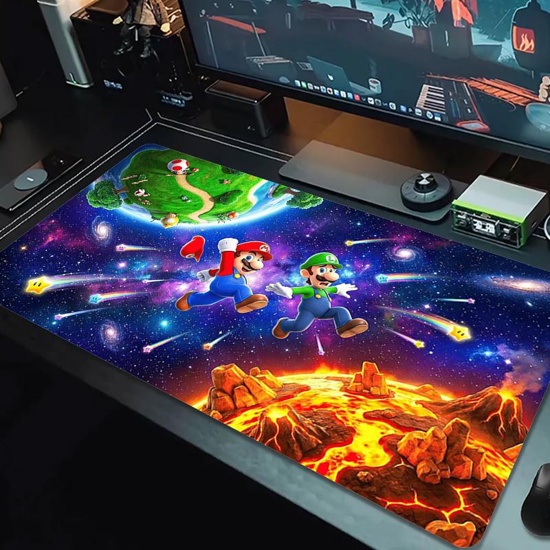 Super Brothers Color Mouse Pad Large Gaming Table Cushion Non-slip Laptop Tablet Big Mousepad XXL Mat Mini PC Playmat With Lock edge